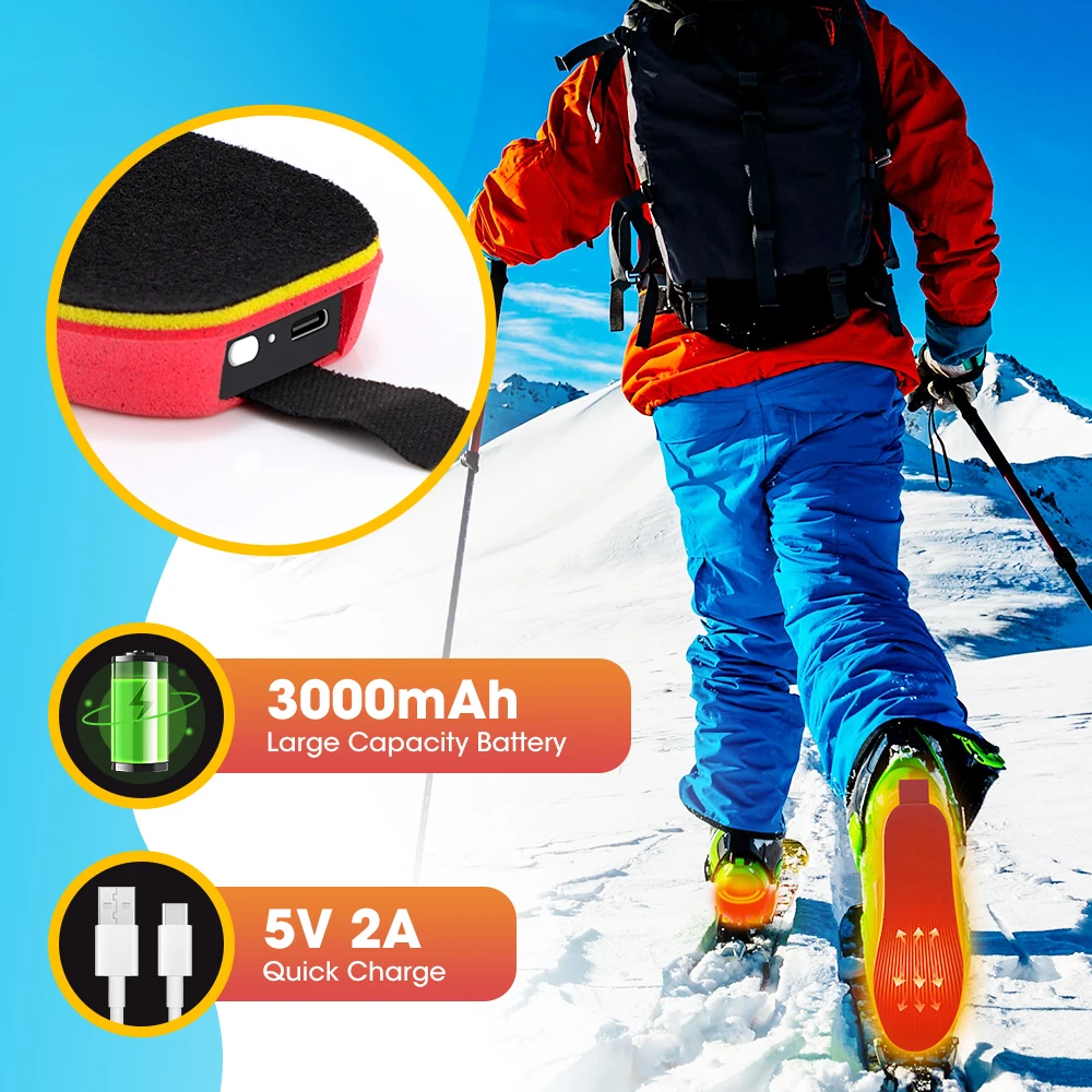 Wiederaufladbare Beheizte Einlegesohlen Fuß Wärme Pad APP Fernbedienung Wärmer Füße Für Winter Outdoor Sport Einstellbare Heizung Schuh Pa