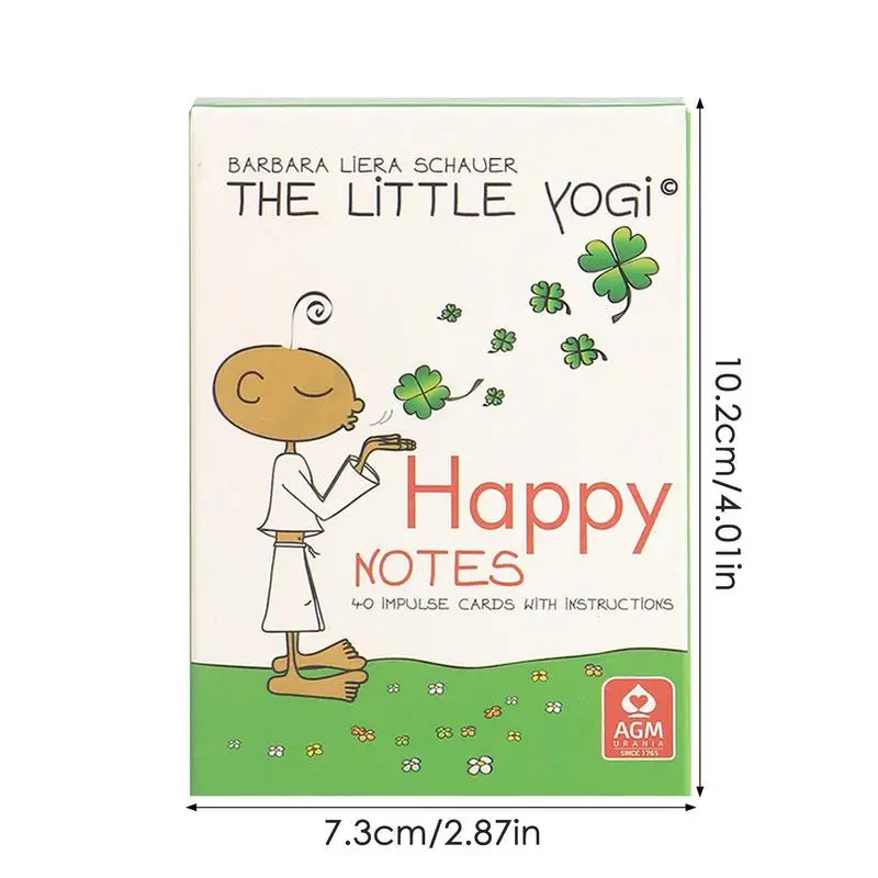 The Little Yogi Happy Notes Oracle 40 Cards Fortune Telling Game Family Party Board Game Fate Divination Deck Card Game