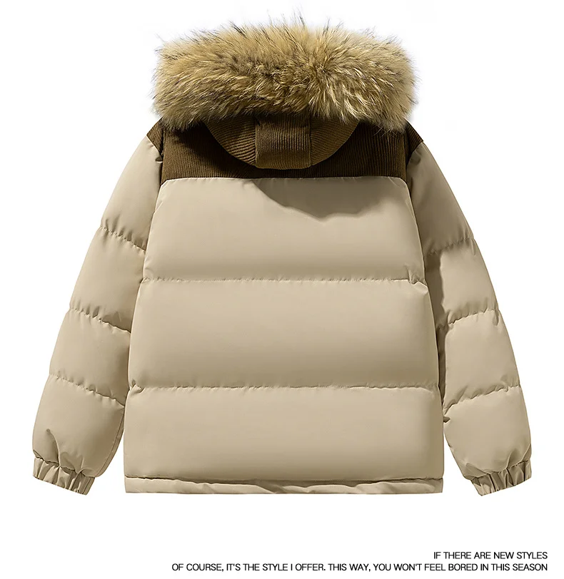 New Style Hooded Warm Parkas Coats for Men Outdoor Comfortable Windproof Male Clothes Fashion All-match Outerwear Winter Thicken