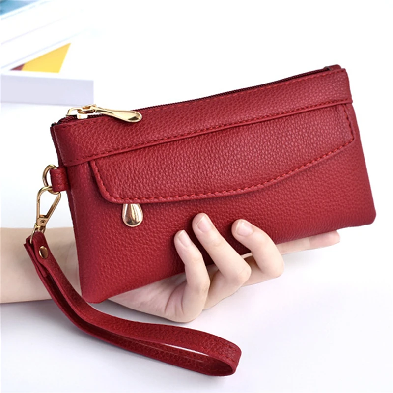 Fashion Mini Coin Purse Multi-functional PU Leather Wallet Money Bag Short Small Multi-Card Women Clutch Card Holder image 5