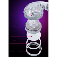A20Q-2PCS Shower Head With Beads Filter Pressure Boosting Shower Head Spray White Plastic With 3 Modes Water Saving Bathing For