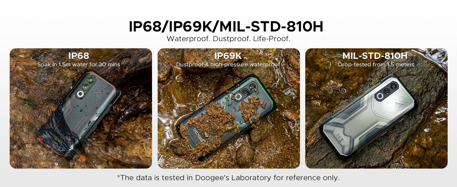 DOOGEE Blade20 Max Rugged Phone 36GB+1TB Gemini AI 6.6" 120Hz Display 11800mAh Battery Android 15 Helio G100 64MP Camera NFC Smartphone