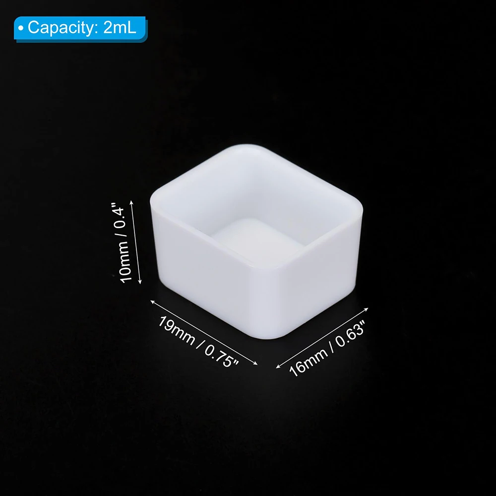 Medias sartenes de acuarela blanca de 2ml, paquete de 50 latas vacías de 1/2 sartenes, latas de acuarela de plástico para aceites de acuarela, pintura acrílica, lata de viaje