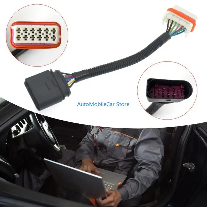 G8TE High Performances Vehicle Halogen Headlight Wiring Harness Cable Connector 12 Pin for 7L6971071A Front Light Upgrading