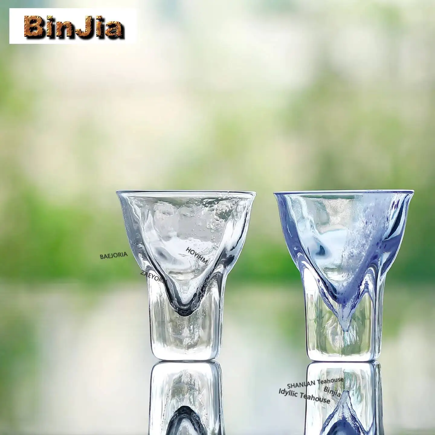 1pc 45ml Square Bubbles Glass Teacup Ancient Tea Bowl Beautiful Tea Cup Tea-tasting Smelling Cup Jianzhan Master Cups Tea Set