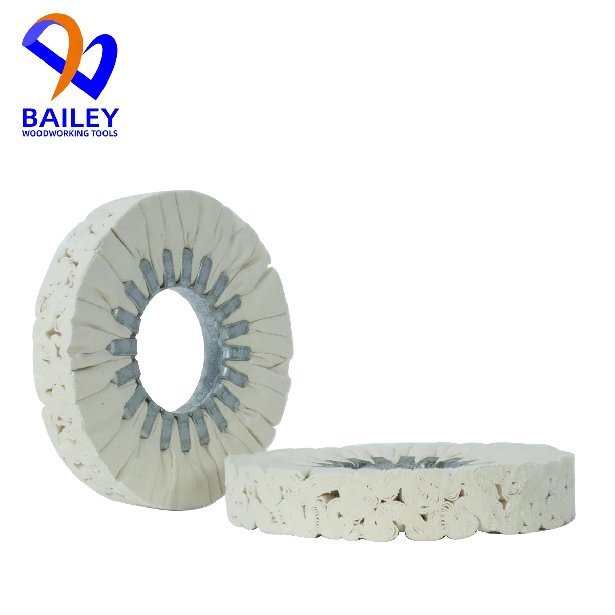 BAILEY 5PCS 150x60x20mm Buffing Wheel Iron Core Polishing Wheel for Edge Banding Machine Woodworking Tool