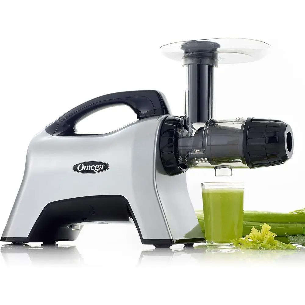 

Соковыжималка медленного отжима с тихим мотором, без BPA, 200 Вт, серебристая