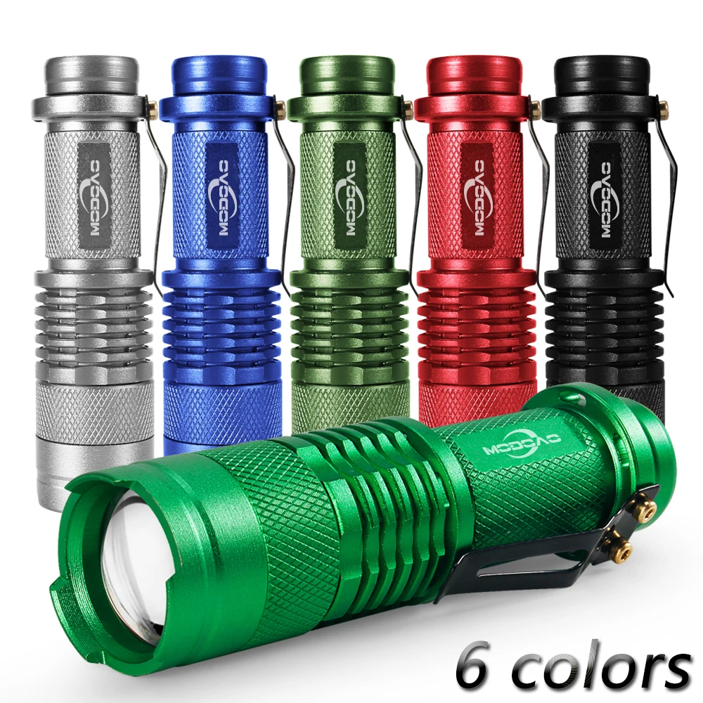 Mini Flashlights Pocket-sized Flashlight Zoomable Torch Waterproof Aluminum Alloy Flashlights Emergency Light Use AA Batteries