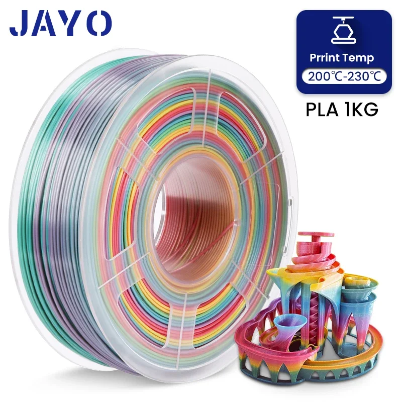 JAYO PLA/PETG/SILK/PLA خيوط ميتا 1 لفة خيوط طابعة ثلاثية الأبعاد 1.75 مللي متر خيوط ثلاثية الأبعاد PLA مواد الطباعة للطابعة ثلاثية الأبعاد وقلم ثلاثي الأبعاد