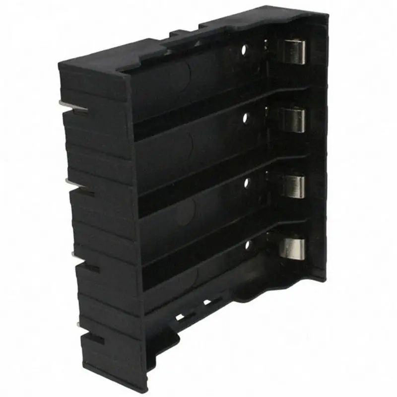 ABRI-40Pcs Battery Holder Box Case Black For 4X 13.7V 18650 Battery