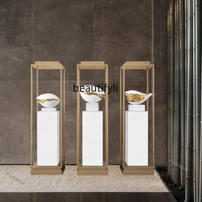 

Exhibition stand Sales office Lobby ornament Hotel lobby Floor-to-ceiling sculpture Marble pedestal
