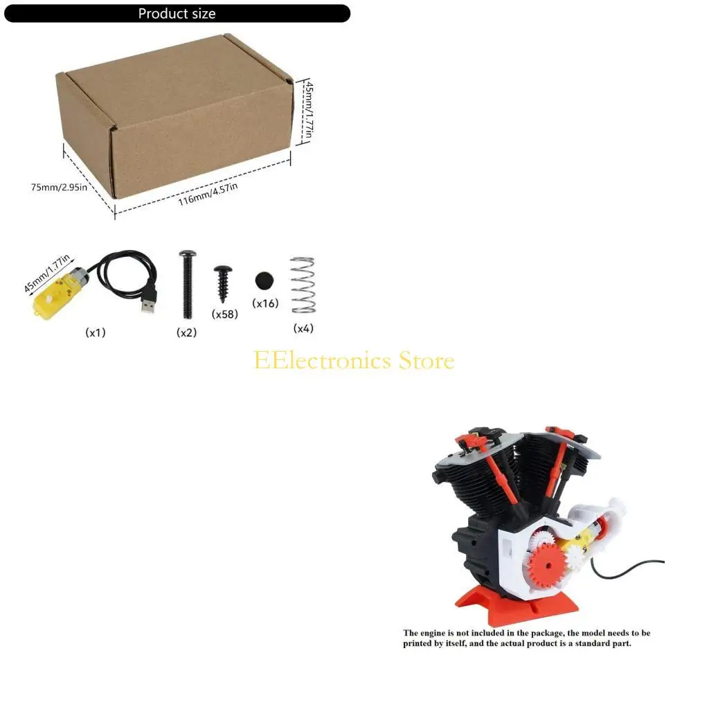 

Комплект модели двигателя 3D-печати B03C, легкая сборка, долговечность для преподавателей-энтузиастов