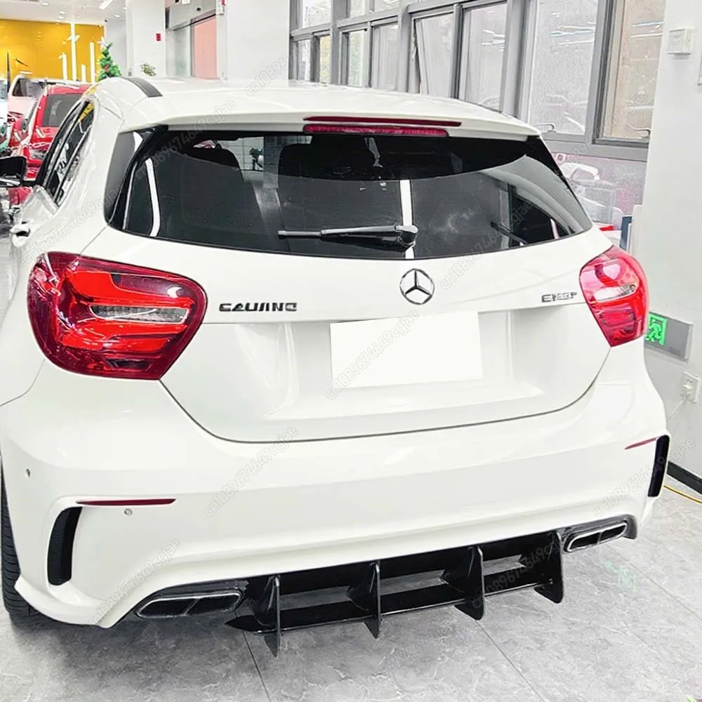 

Диффузор-спойлер для заднего бампера Mercedes Benz A-Class W176 A180 A200 A250 A260 A45 AMG 2013-2018, ABS, хэтчбек