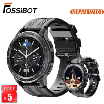 FOSSiBOT VIRAN W101 Smart Watch Man Outdoor Fitness Tracker Watch Waterproof 1AMT 1.43' AMOLED Bluetooth Call Smart Watch