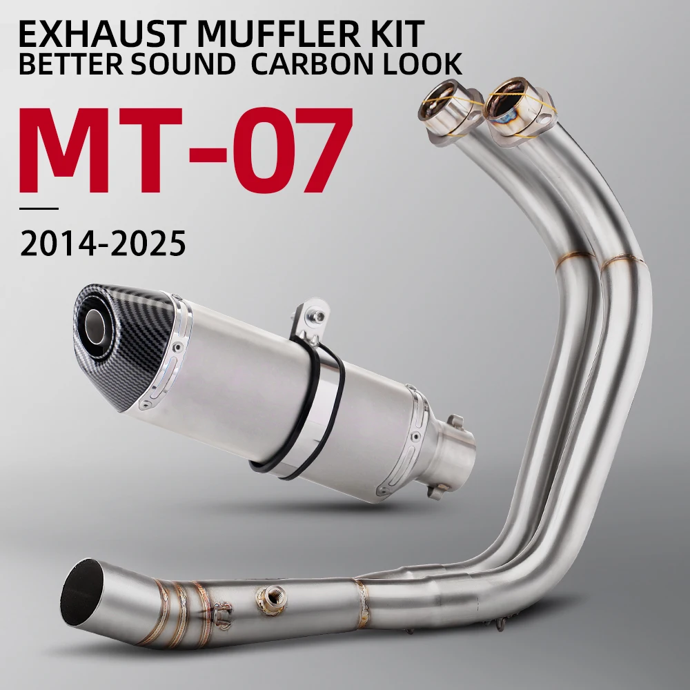 

Полная система выхлопа мотоцикла для YAMAHA MT07 XSR700 FZ07 Tracer 7 2014-2025 R7 2021-25, глушитель эвакуационного коллектора с DB Killer