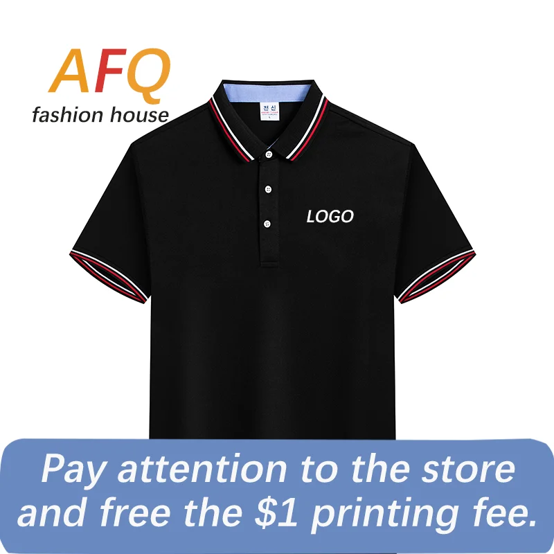 Summer lapel company overalls polo shirt custom short sleeve printed logo embroidered cultural shirt pure cotton group uniform