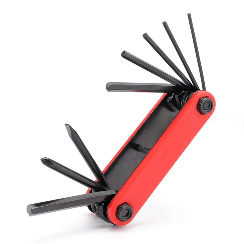 6 In 1 Multi-Function Bike Bicycle Cycling Mechanic Repair Tool Kit Bike Tool Kit Tire Patch Repair Kit Tool(2Pcs)