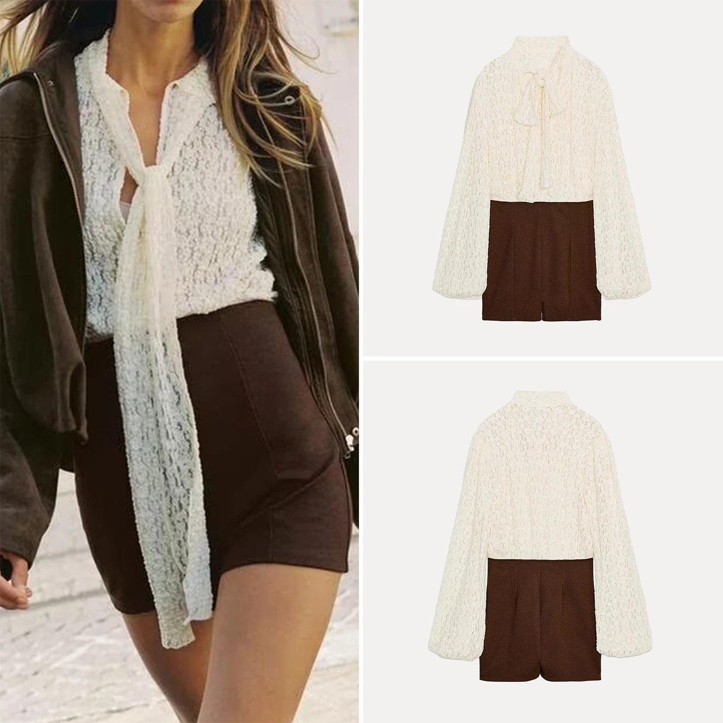 

Ort Комбинезон с узлом, женские прямые брюки с высокой талией, осеннее новое поступление