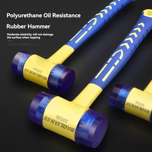 1 double -head installation hammer, 25 mm to 45 mm rubber hammer with rubber cable, removable isolated installation hammer 10 Main Multifunctional Hammer Sales - №7