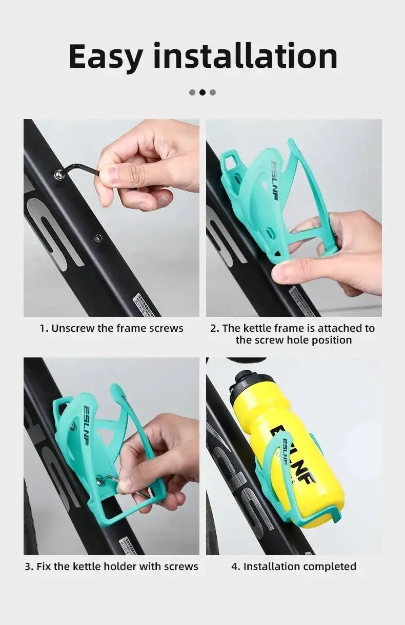 ESLNF Gummi-Lackierte Mountainbike-Flaschenhalterung mit Airtag-Halterung – Detail 10