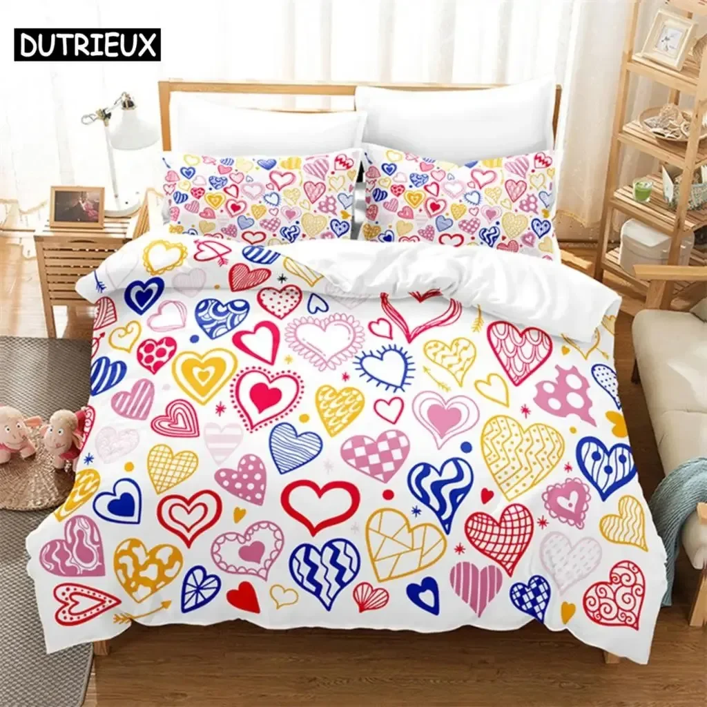 Cute Dessert Queen Comfortable Duvet Quilt Cover Pillowcase Bedding Set Children Bedroom Decoration Home Textile