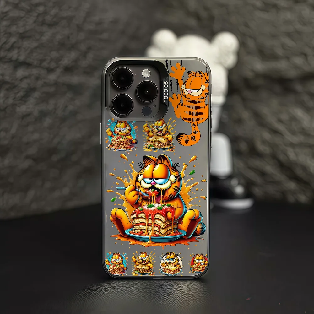 Coque de téléphone dessin animé g-garfield, étui de protection couleur IMD pour iPhone 12 11 13 14 15 16 17 Max Pro Plus Mini