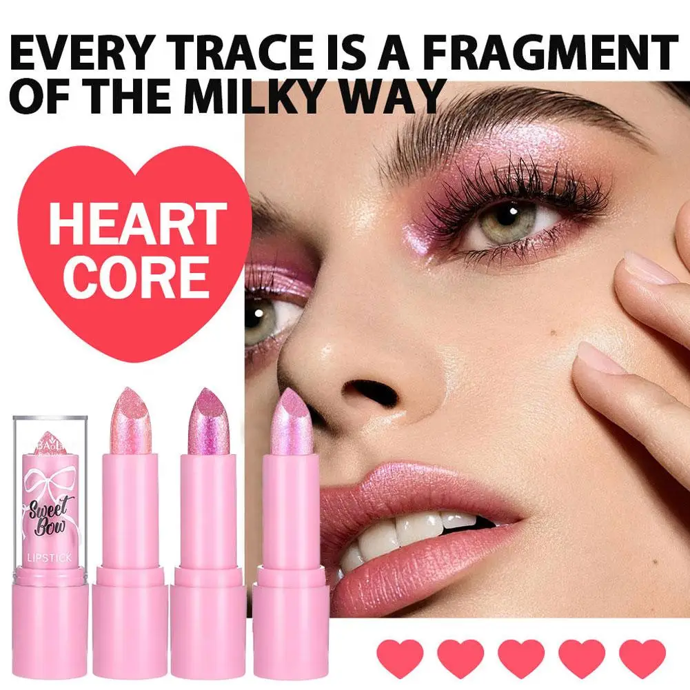 Velluto Perla Glitter Rossetto Idratante Lussuoso Impermeabile Duraturo Lucidalabbra Scintillante Lucido Labbra Perlescente Balsamo per le labbra Trucco