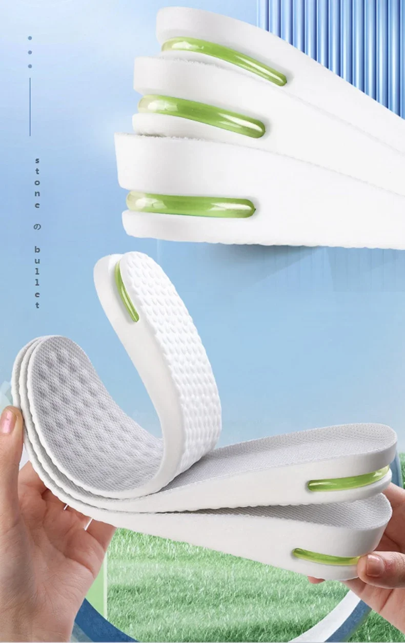 Höhe erhöhen Einlegesohle für Füße Komfort Plantarfasziitis Schuhe Einlegesohlen Männer Frauen Tennis Turnschuhe Luft stoßdämpfende Schuh Pads – Detail 3