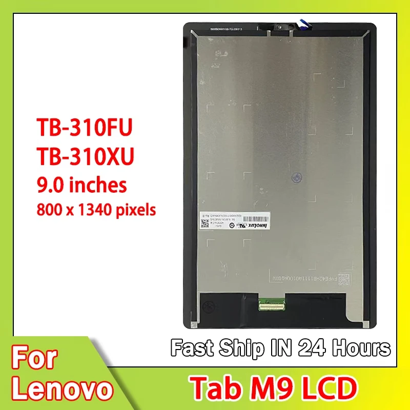 9.0”inch New LCD For Lenovo Tab M9 TB-310 TB-310FU TB-310XU TB-310XC TB-310FU LCD Display Touch Screen Digitizer Glass Assembly