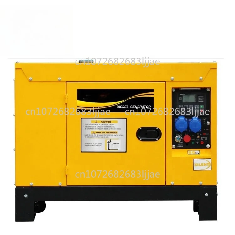 

Портативный дизельный генератор 5 кВт 5 кВА с бесшумным альтернатором, 220 В, трехфазный, с опциями номинальной мощности 8 кВт, 12 кВт, 380 В, генераторная установка