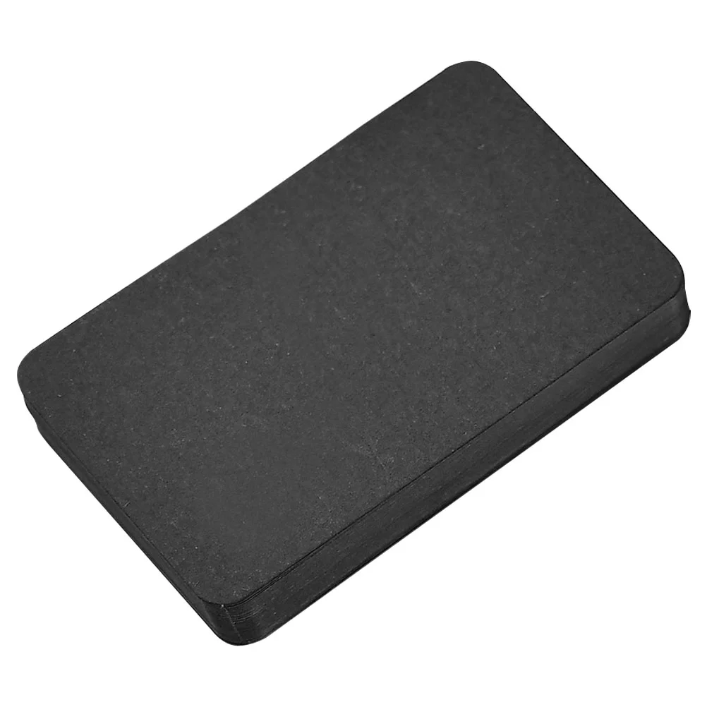 100 Uds tarjetas de visita en blanco espacios en blanco negros jugando escribir en la palabra Mini Flashcards Index