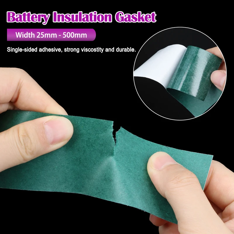 

Width 25 ~ 500mm Insulation Gasket Barley Paper With Adhesive Glue 18650 21700 Li-ion Battery Pack Cell Electrode Insulated Pads