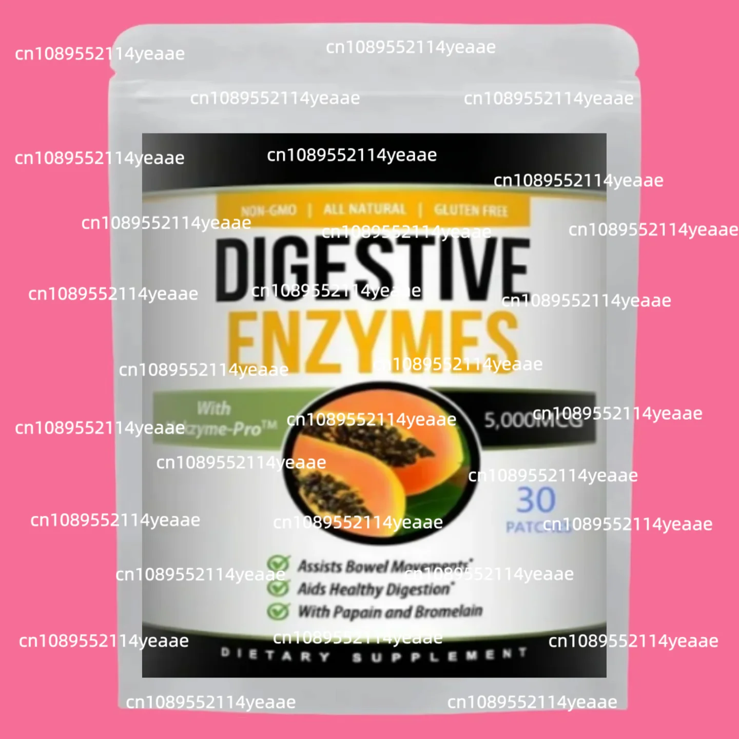 

Пищевые ферменты с пребиотиками и пробиотиками, облегчением газа, запор и кривания, 30 транспьютерных пластырей Поставка на 1 месяц