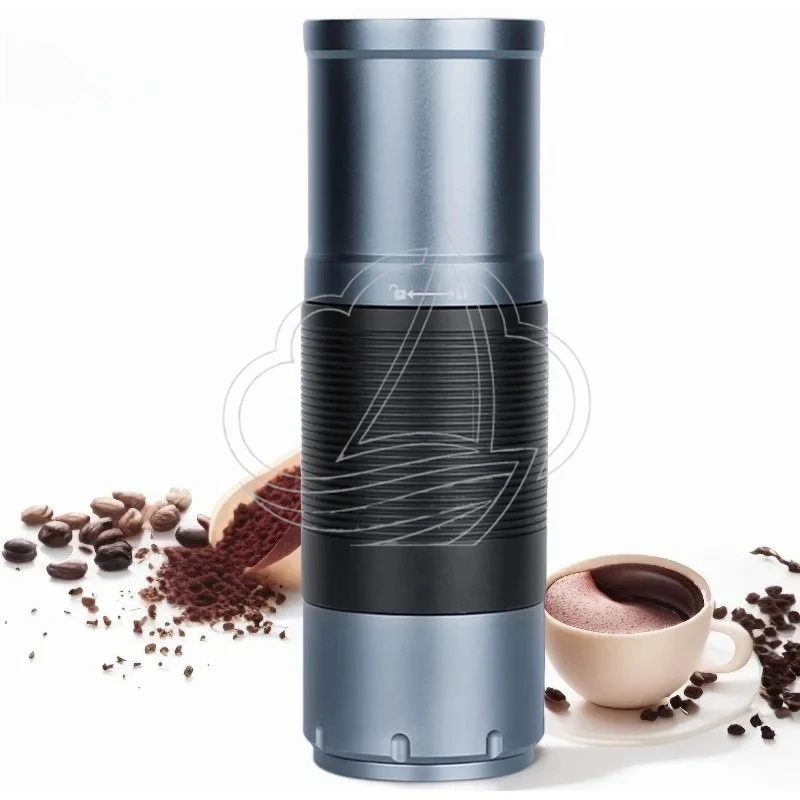 CF WISDOM Electric Coffee Grinder Stainless Steel Core Adjustable Coarseness Portable Travel Home Office
