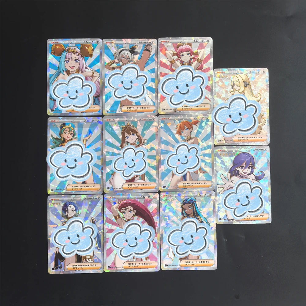 11 pz/set Pokemon Fai da Te Trading Flash Card Set Self Control Raccogliere Firma Anime Cartoon Regalo