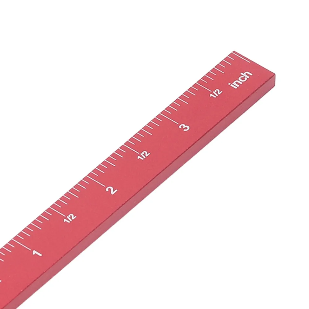 Convenient 45 Degree Center Finder Gauge 90 Degree Red Center Finding Ruler Aluminum Alloy Measuring Scribing Tool Metalworking