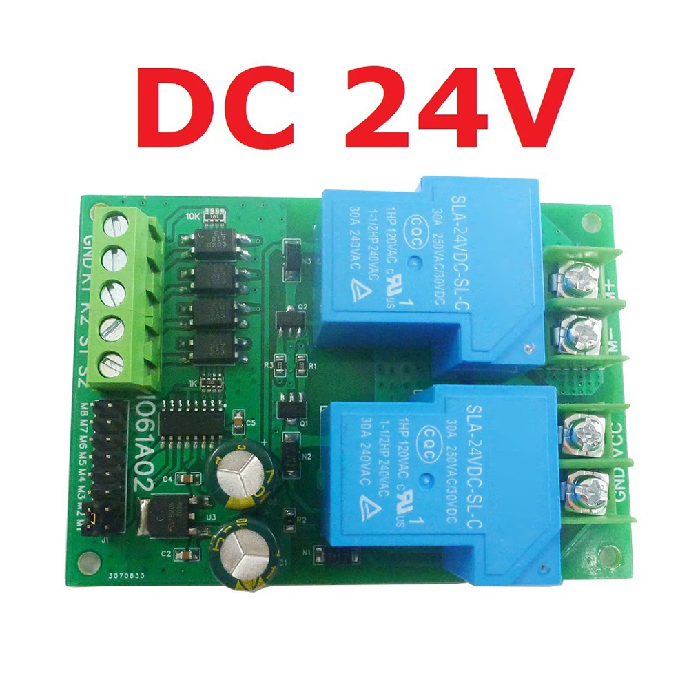 30A DC12V/24V DC Motor Controller Relay Board Forward Reverse Control Limit Start Stop Switch for Garage Door Crane Elevator