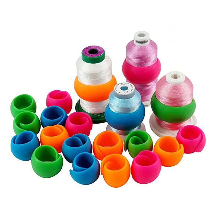 Colorful Thread Spool Huggers Bobbin Clamps Holders Keep Thread Spools From Unwinding Peels Threads Sewing Tool Accessories