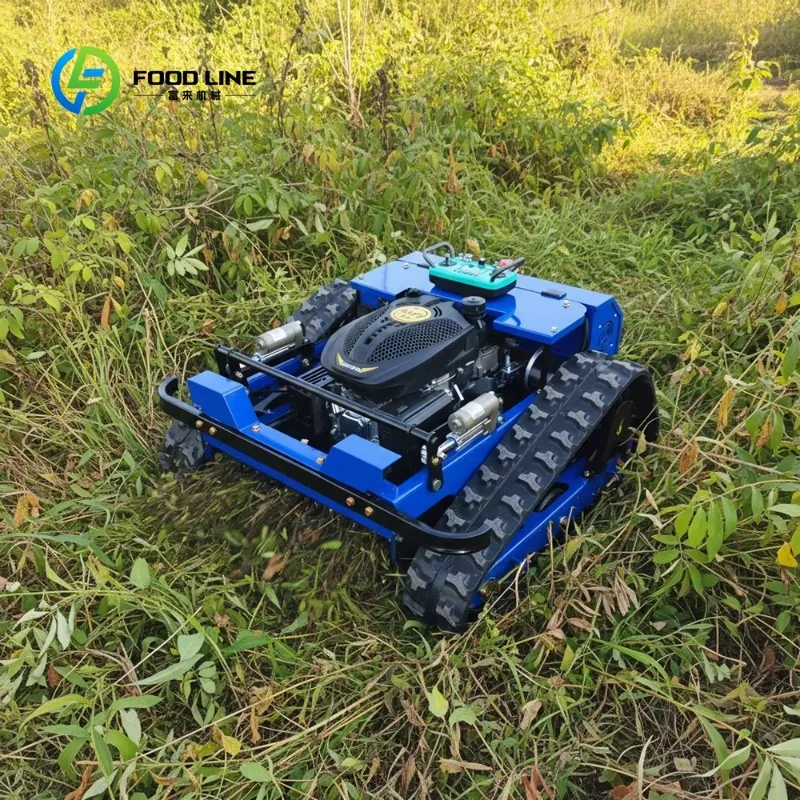 

Track Lawn Mower All Terrain Battery Electric Crawler Mower Self-Propelled Garden Lawn Grass Cutter Machine