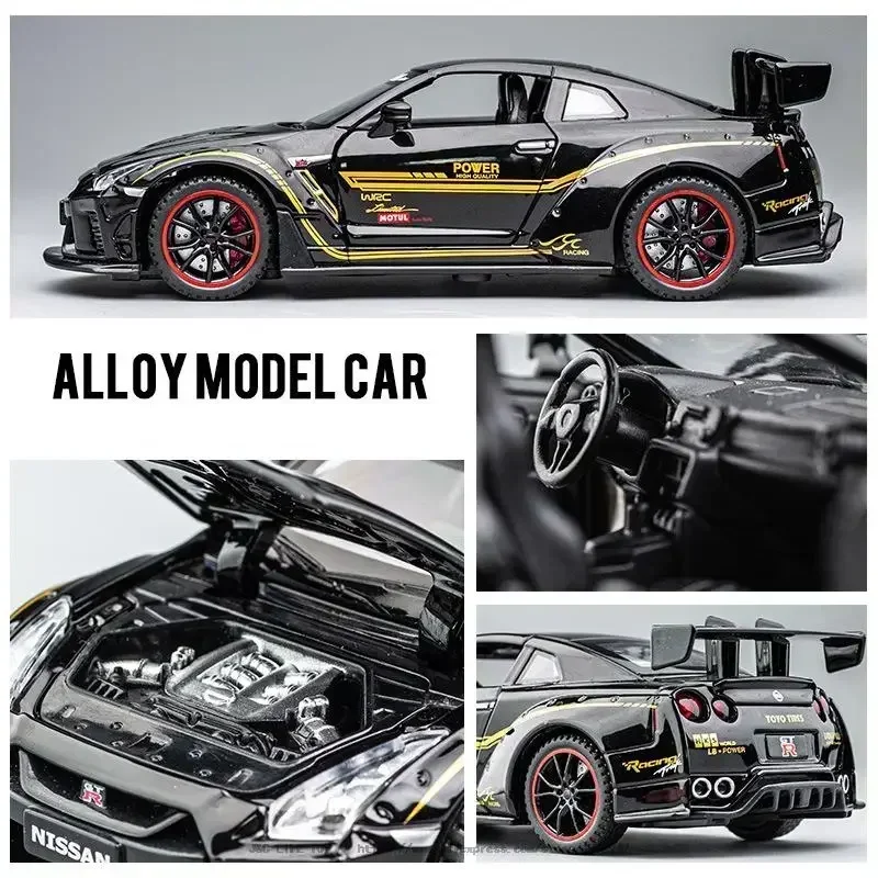 1:32 NISSAN GTR R35 Sports Car Alloy Car Model Diecasts & Toy Vehicles Toy Cars Simulation Kid Toys For Children Gifts Toy