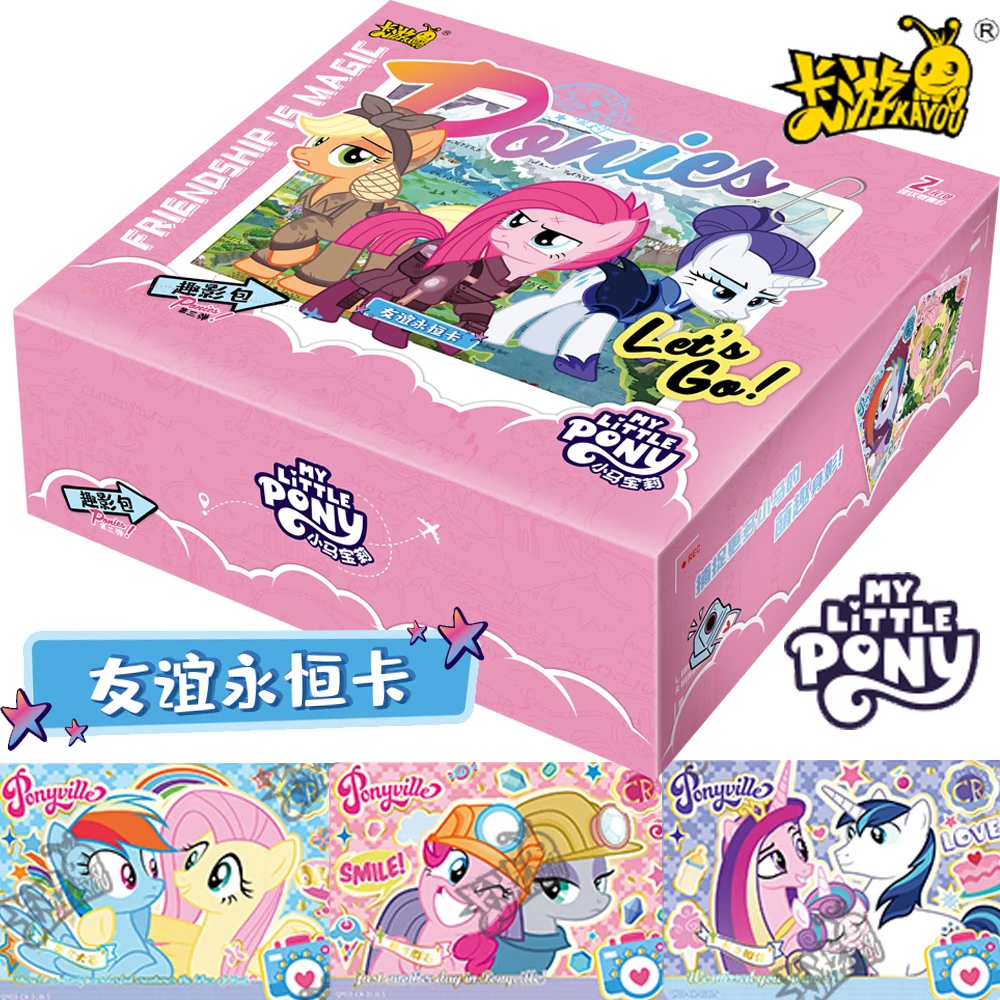 KAYOU My Little Pony Collection Card Fluttershy Rarity Animated Characters Exquisite UR Dreamy Rainbow Card Child Birthday Gift