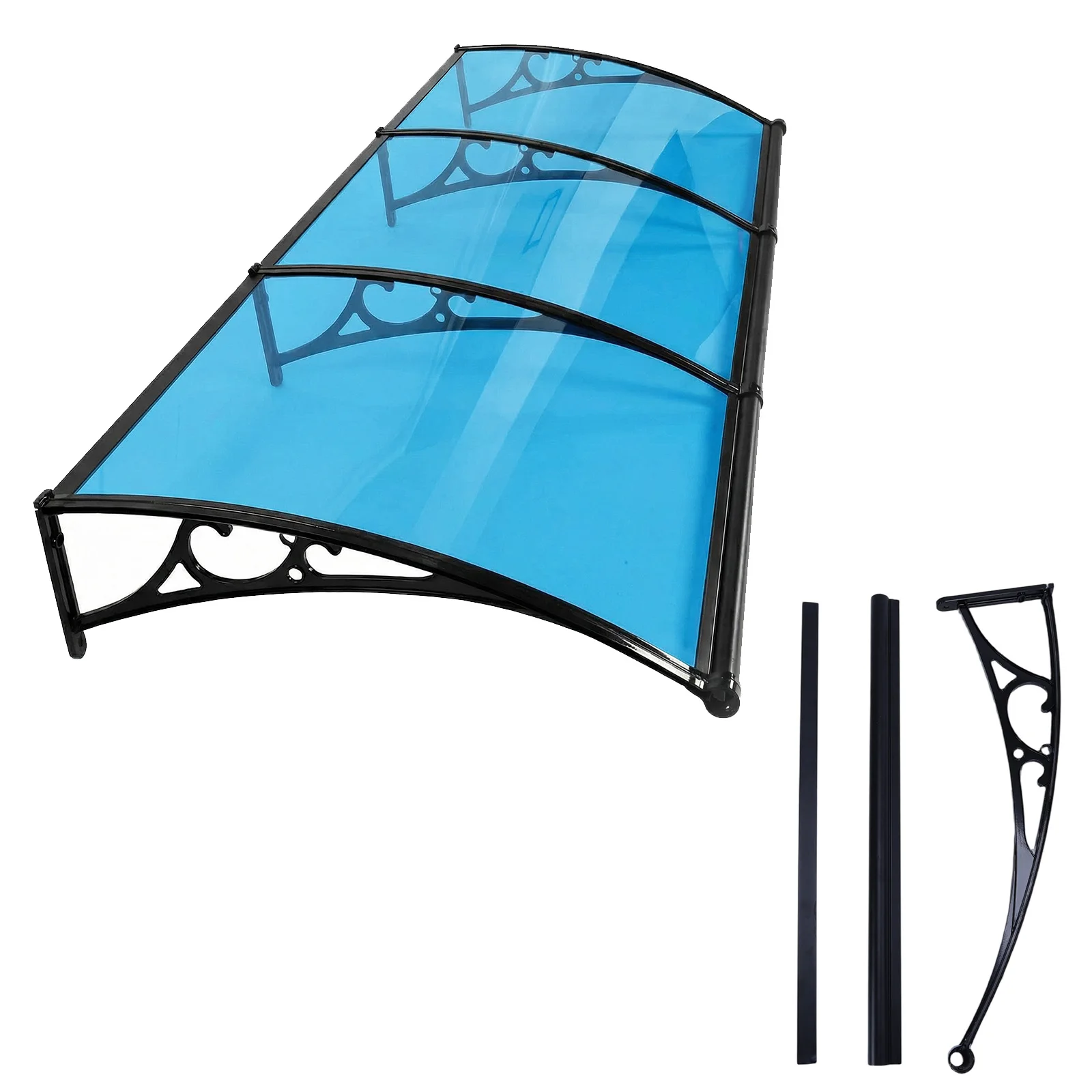 

Window Awnings with Aluminum Alloy Bracket Outdoor Awning Canopy Strong Load-Bearing Capacity for Rain Snow Sunlight Protection