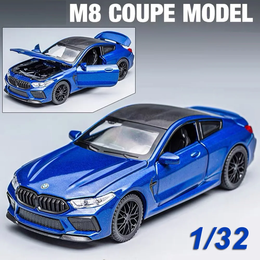 1:32 M8 M4 Miniature Model Diecast Alloy Car Toys with Sound Light Pull Back Doors Opened Models Vehices Collect Ornaments Gifts