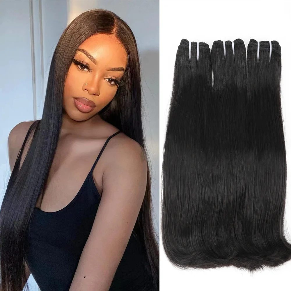 

10A Remy Weave Прямые волосы 3 пучка Натуральные черные бразильские необработанные волосы Прямые пучки человеческих волос Наращивание волос