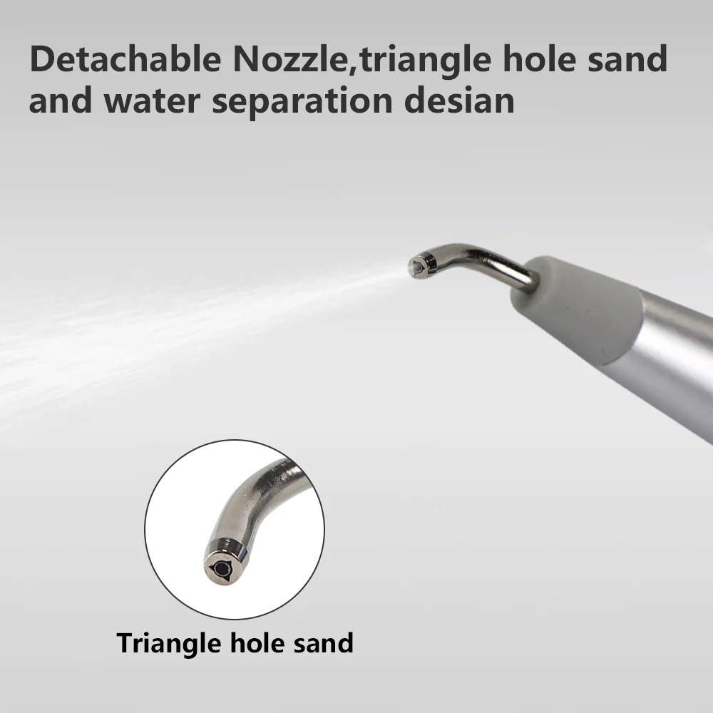 Dental Easy‑Jet Air Polisher Air Flow Sandblaster Handpiece Teeth Cleaning Prophy Unit 2/4‑Hole Optional Pneumatic Handpiece