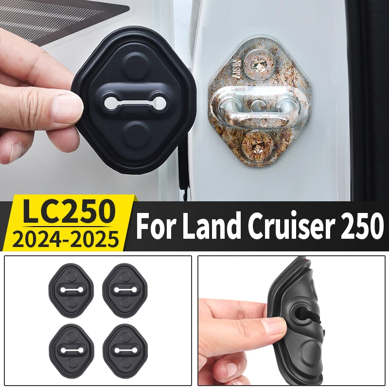 

For Toyota Land Cruiser lc250 Prado LC250 1958 J250 Silicone door lock Protective cover,Car door Upgraded Accessories 2024 2025