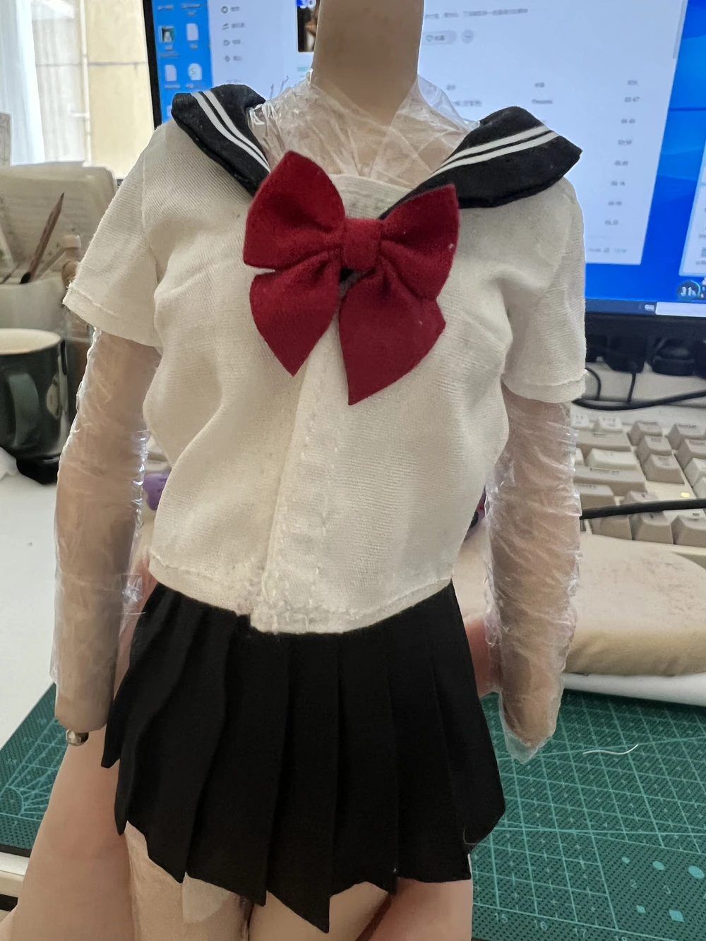 1/6 Scale female dolls clothes JK shirt skirt School uniform fit 12\'\' action figure body model