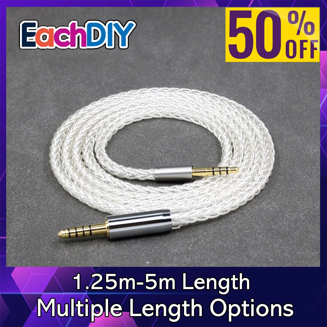 

8 Core 99% 7n Pure Silver Palladium Earphone Cable For Denon AH-mm400 AH-mm300 mm200 Beats solo2 solo3 LN008406