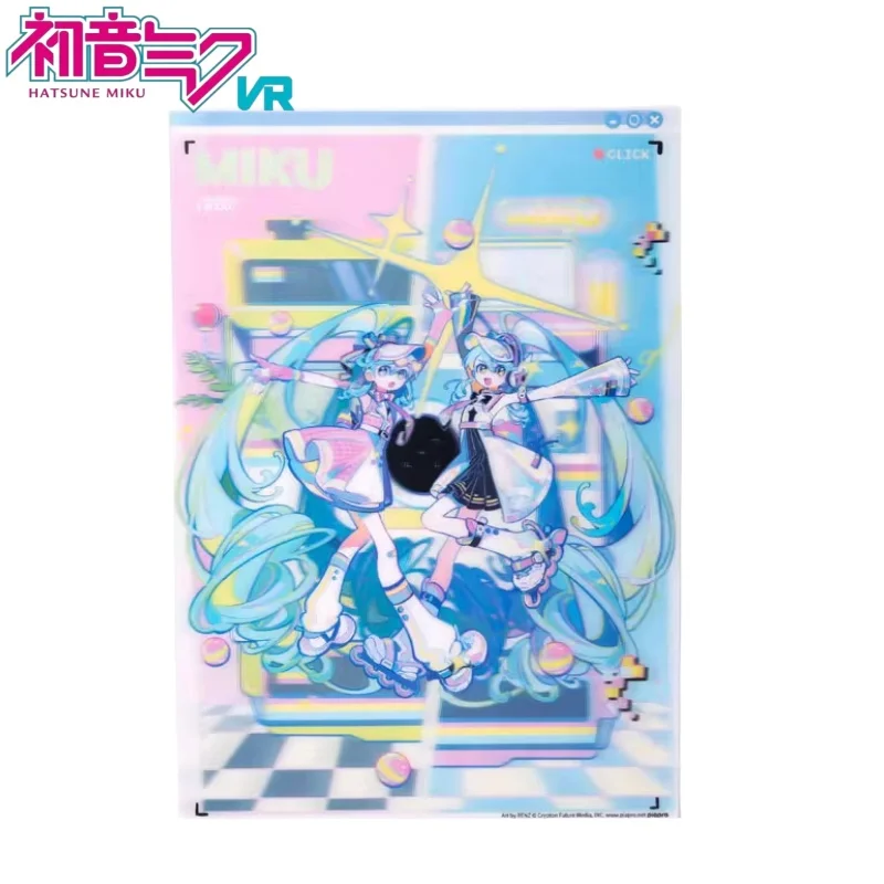 

New Hatsune Miku 3D Dynamic Poster Cartoon Hatsune Miku Commemorative Poster PVC Anime Merchandise Holiday Gift Decoration