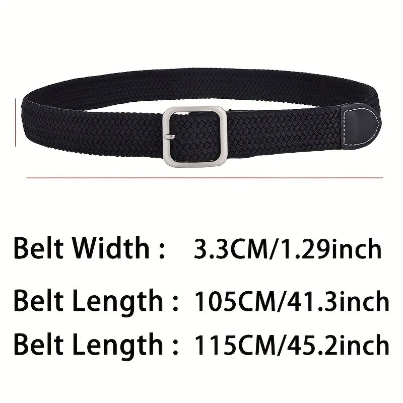 Women\'s Belt Casual Woven Elastic Belt Outdoor Sports Men\'s Belt Climbing Work Belt Jeans Suit Pants Men\'s And Women\'s Universal